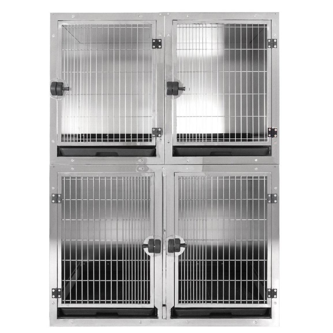 Aeolus Stainless Steel Cage Bank (KA-505-201)-Cage Banks-Pet's Choice Supply