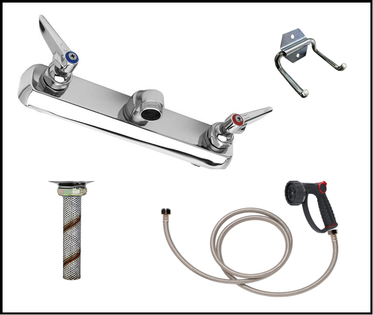 Tub Plumbing Complete Set-up 8″ Center with SmartWay-Pet's Choice Supply