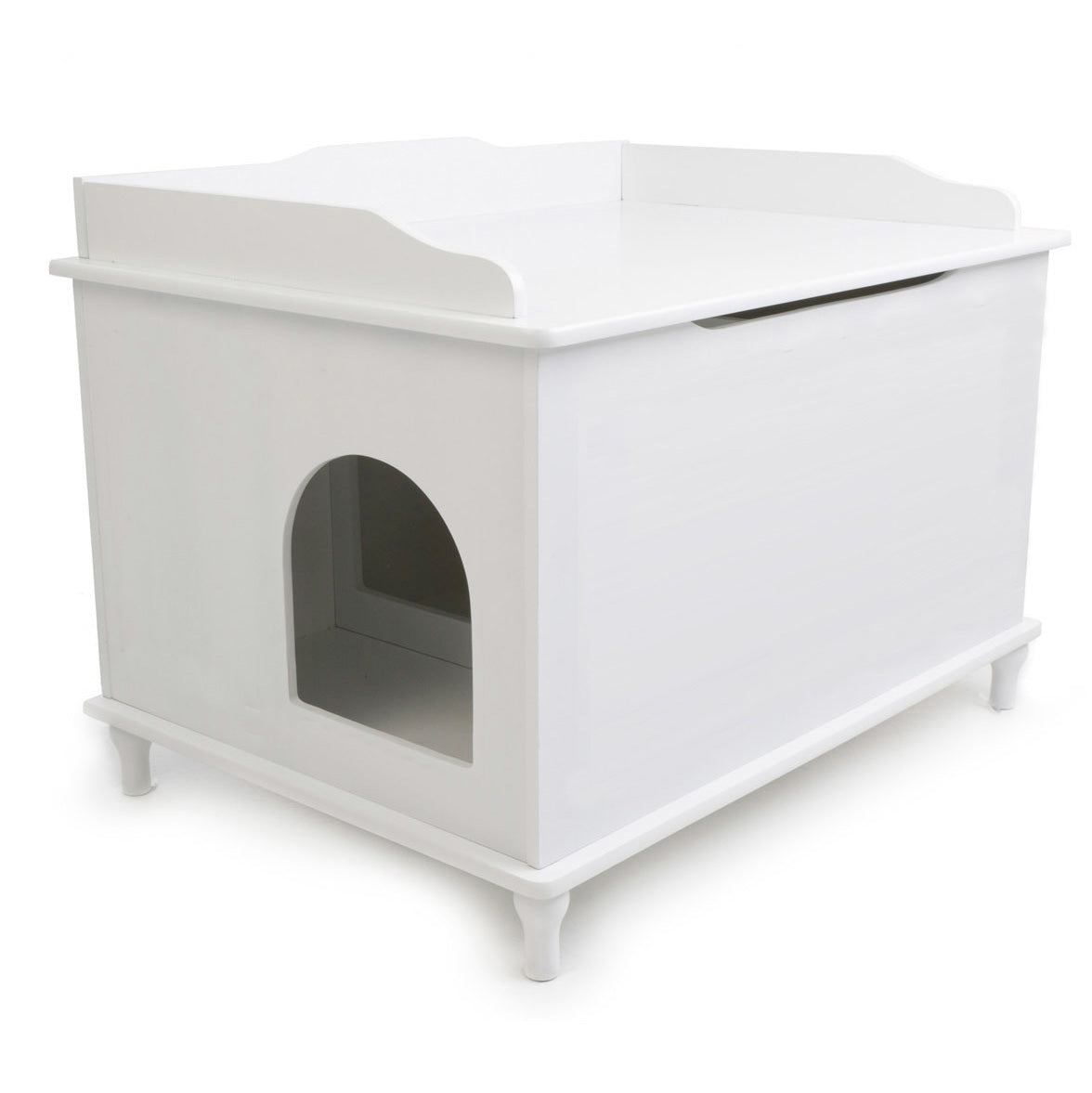 Designer Pet Products The Designer Catbox Litter Box Enclosure in White