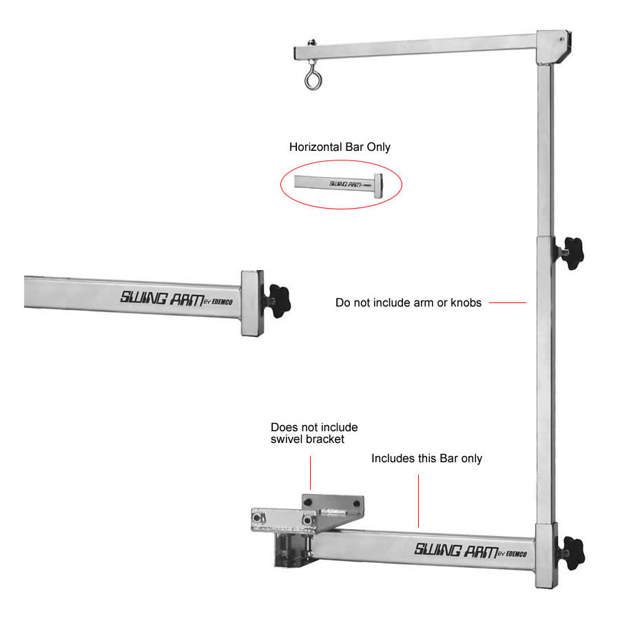 Edemco Swing Arm Horizontal Swivel Bar & Knob Only-Pet's Choice Supply