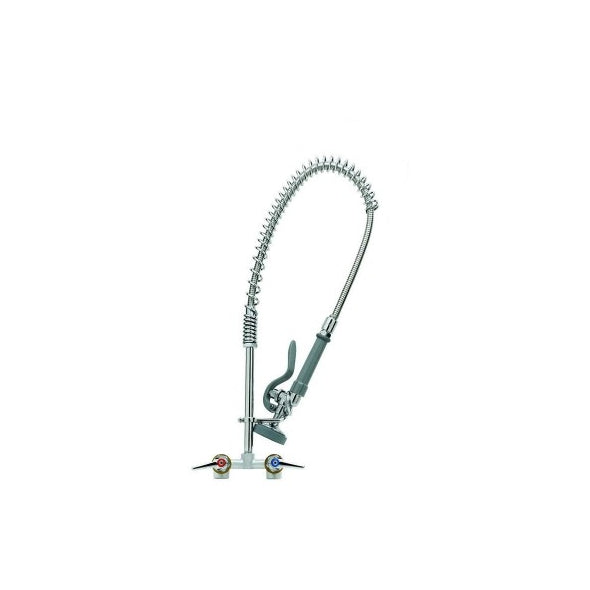 T&S 4" Wall Mount Easy Install Faucet, Hose, Sprayer-Pet's Choice Supply