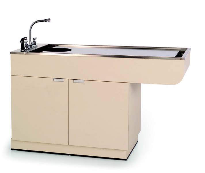 All-Purpose Wet Table 60″ with Cabinet and Knee Space-Veterinary Tables-Pet's Choice Supply