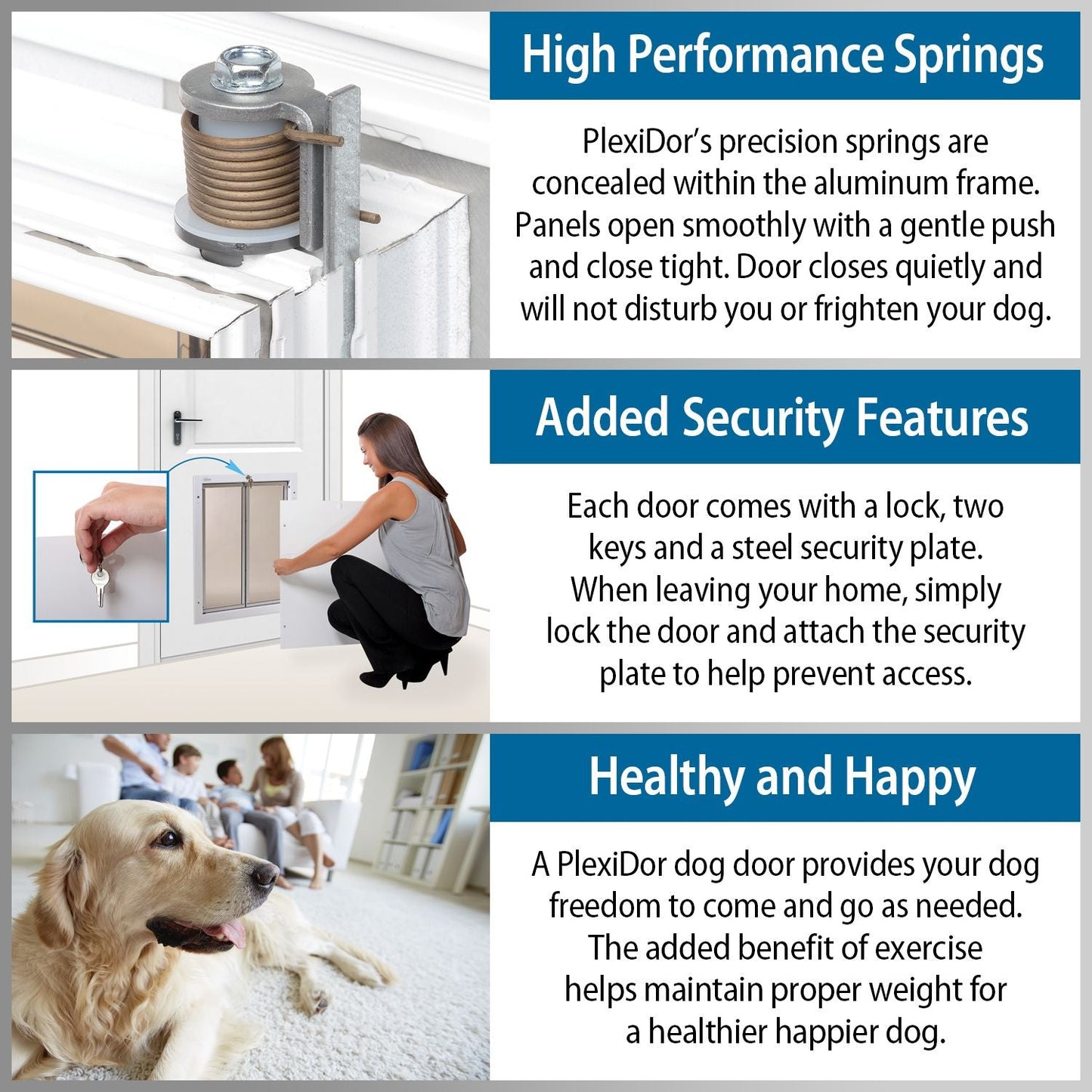 PlexiDor Glass Series Pet Doors - French Door Inserts-Pet's Choice Supply