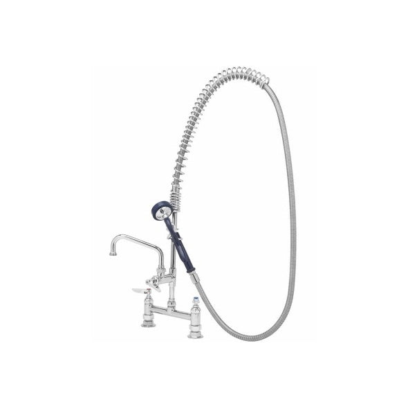 T&S 8" Deck Mount Faucet, 8" Riser, Nozzle, Hose, Sprayer-Pet's Choice Supply