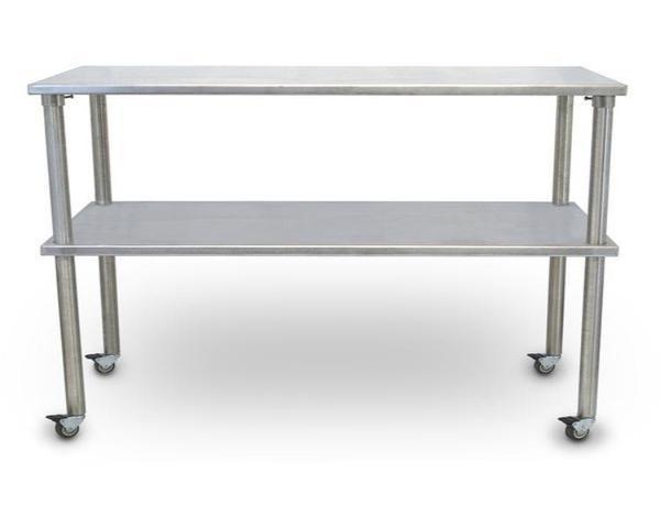 Vet's Best Stainless Steel Veterinary Mobile Utility Table w/ Shelf-Veterinary Utility Table-Pet's Choice Supply