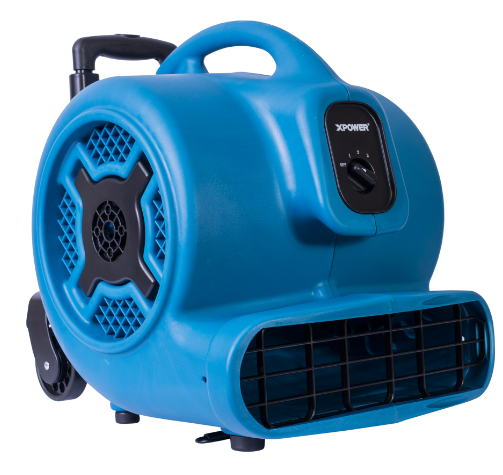 XPOWER P-800H 3/4 HP Air Mover with Telescopic Handle & Wheels-Air Mover-Pet's Choice Supply