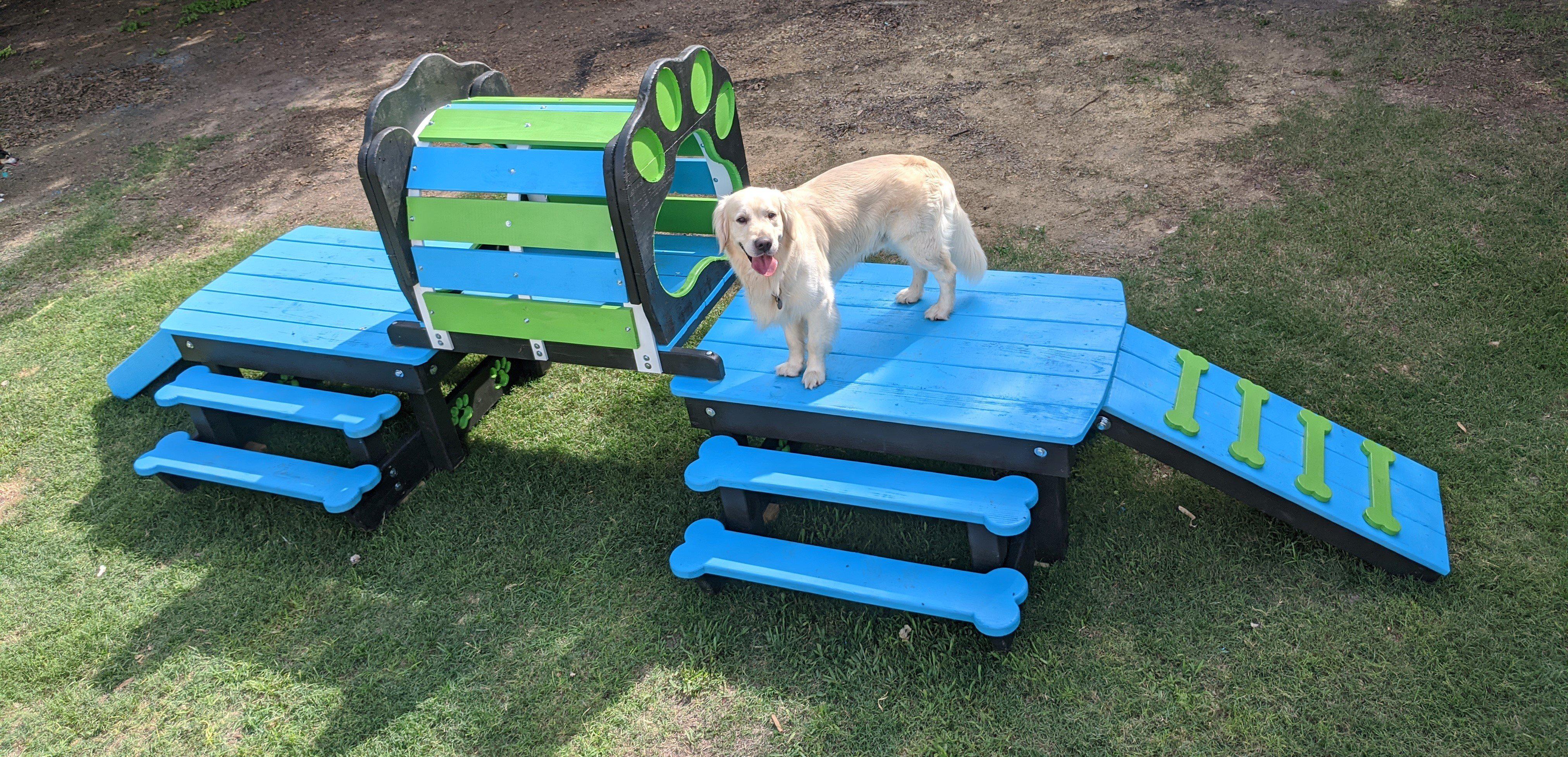 Puppy Scapes Double Platform with Tunnel