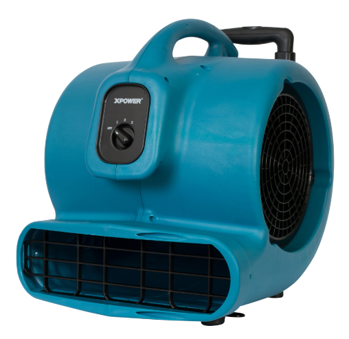 XPOWER X-830H 1 HP Air Mover w/ Telescopic Handle & Wheels