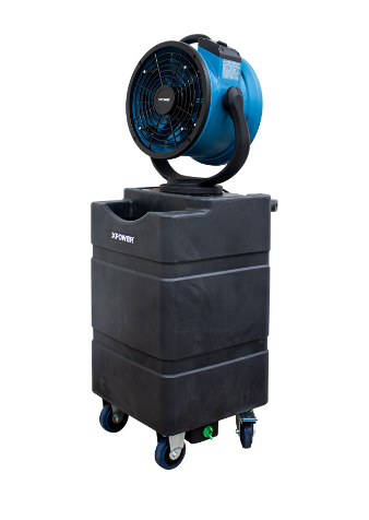 XPOWER FM-88WK2 Multi-purpose oscillating misting fan with Built-In water pump and WT-90 mobile water reservoir