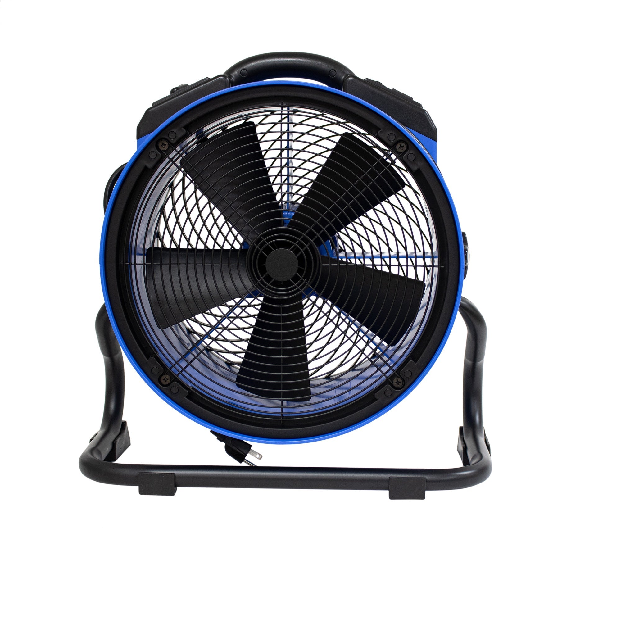 XPOWER P-39AR 1/4 HP 2100 CFM 4 Speed Industrial Axial Air Mover, Blower, Fan with Built-in Power Outlets - Blue