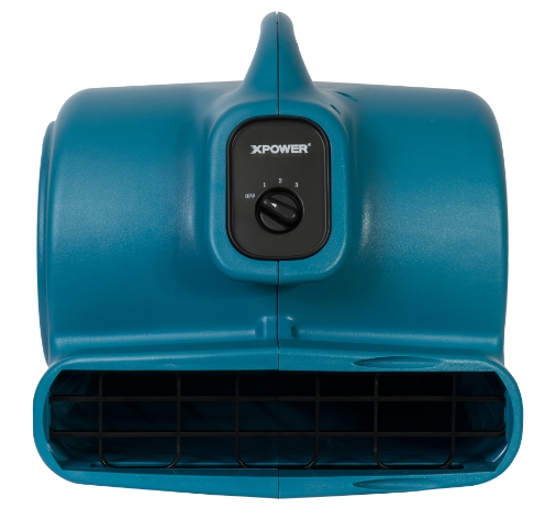 XPOWER P-600A 1/3 HP Large Industrial Floor Fan, Air Mover with Build-in Power Outlets