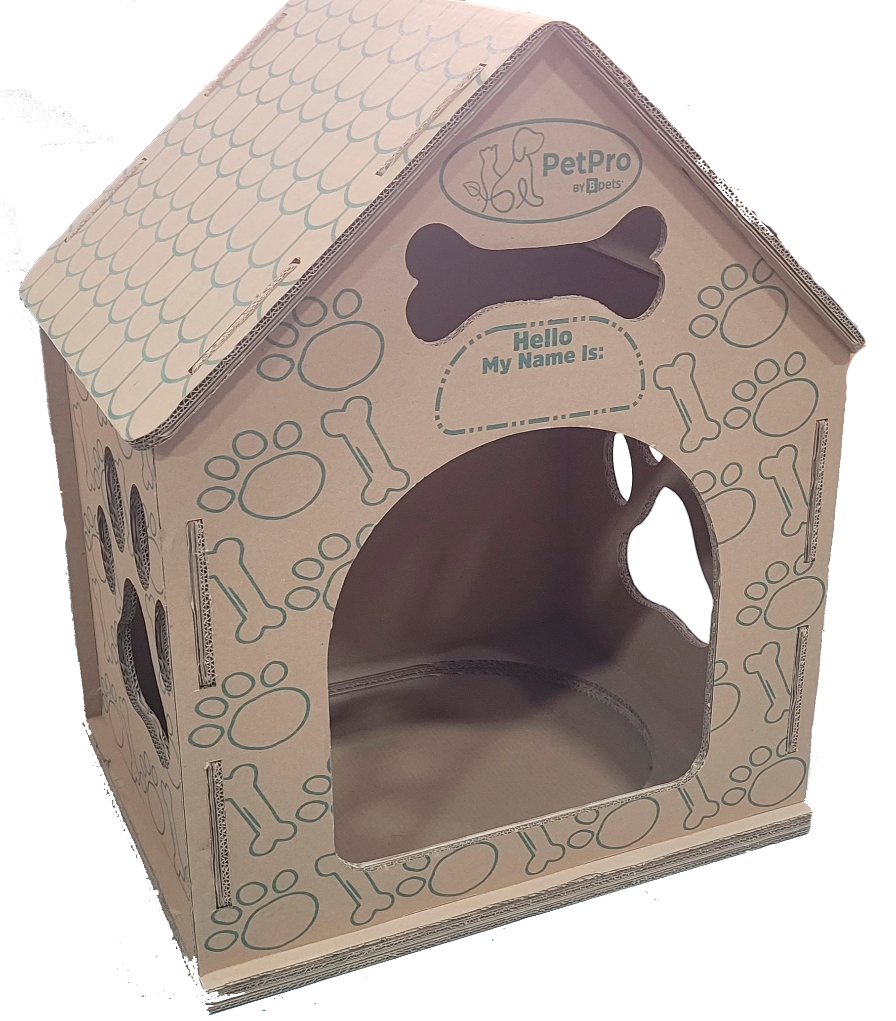 Cardboard Large Dog House,Dog House Indoor, Modern Crate Alternative, Sustainable Shelter for Large Dogs, Easy Assembly Dog House (No Plush Bed Included).