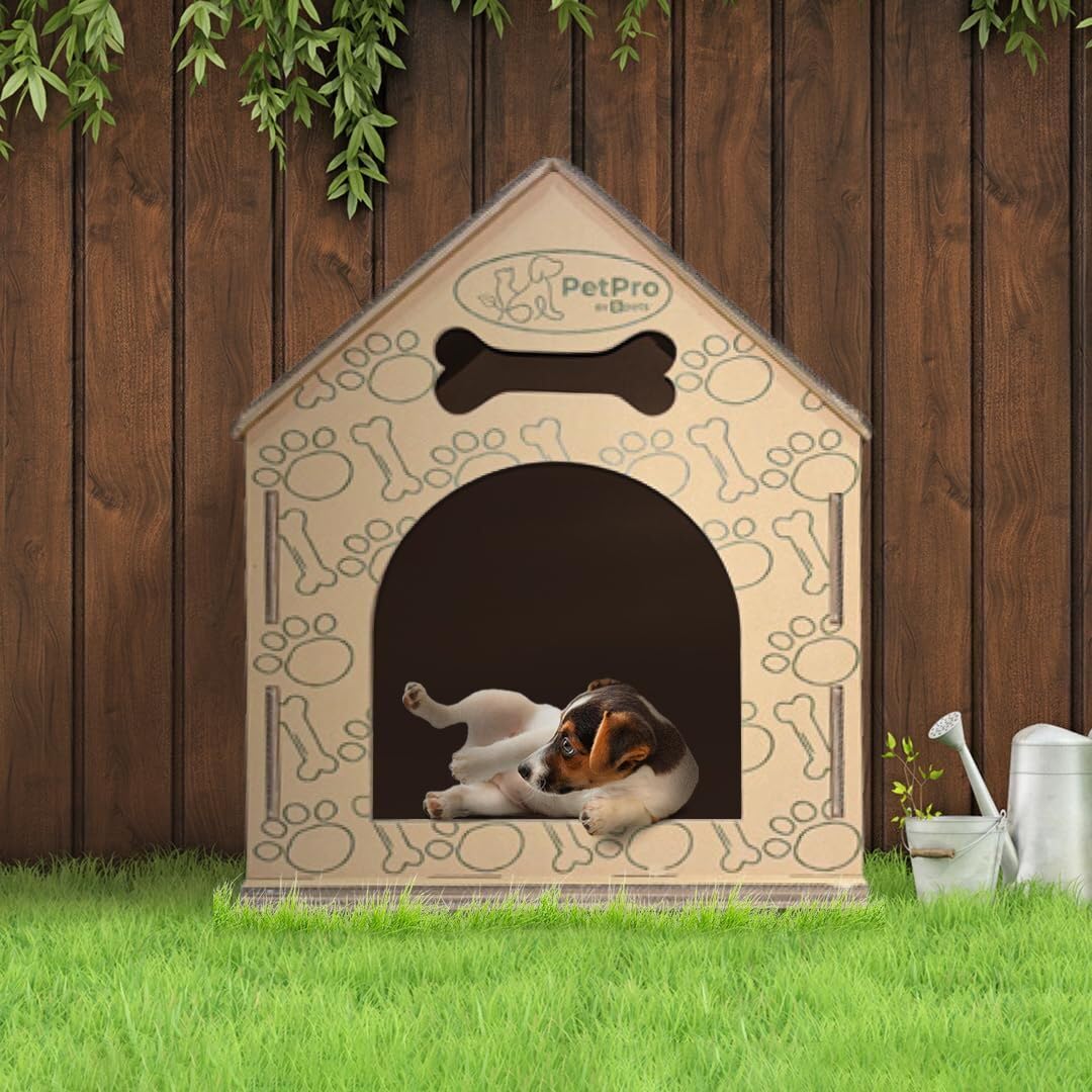 Cardboard Large Dog House,Dog House Indoor, Modern Crate Alternative, Sustainable Shelter for Large Dogs, Easy Assembly Dog House (No Plush Bed Included).