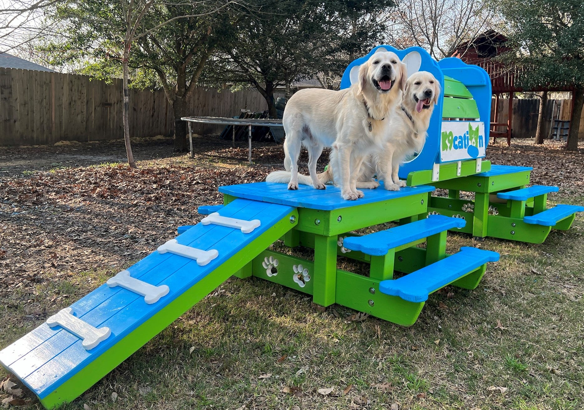 Puppy Scapes Double Platform with Tunnel with your logo