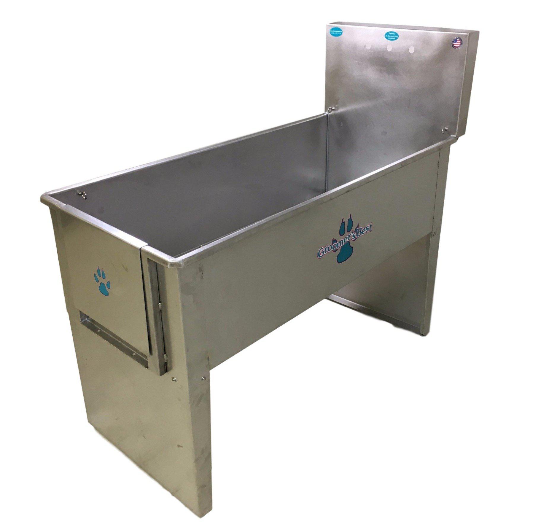 Groomer's Best Stainless Steel In-Line Dog Grooming Bath Tub