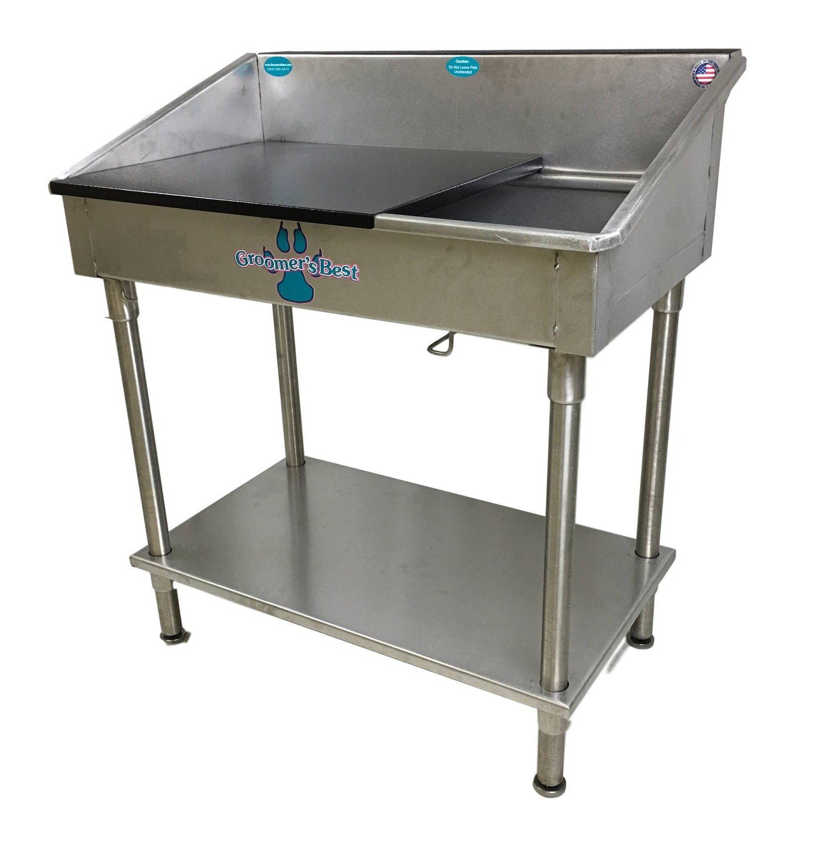 Groomer's Best Stainless Steel Shallow Utility Sink for Grooming and Veterinary Professionals