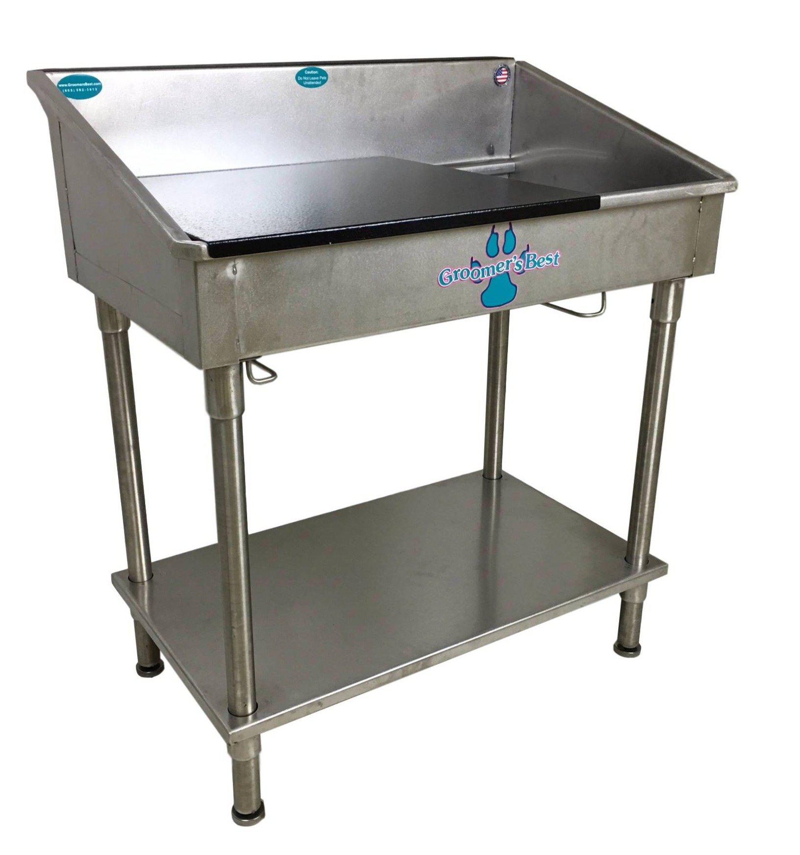 Groomer's Best Stainless Steel Shallow Utility Sink for Grooming and Veterinary Professionals