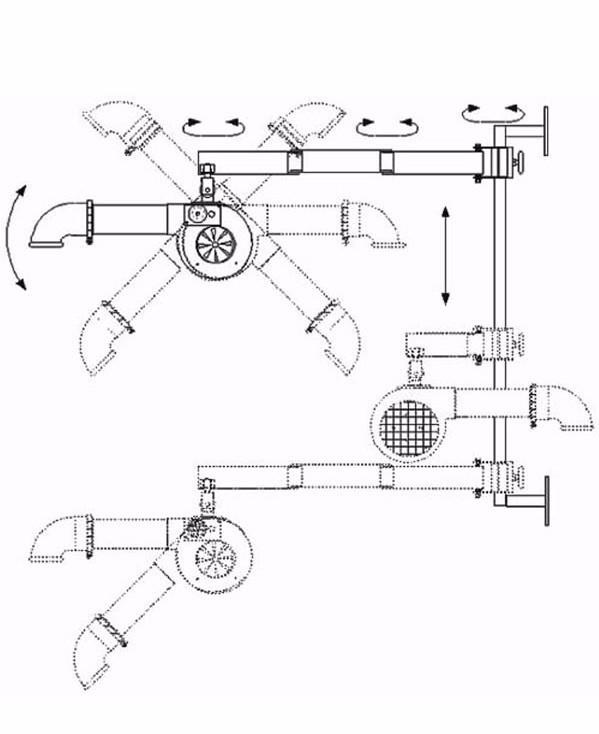 Edemco F3004 Table Mount or Wall Mount Finishing Dryer for Groomers