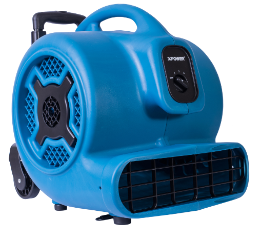 XPOWER P-830H 1 HP Air Mover with Telescopic Handle and Wheels-Air Mover-Pet's Choice Supply