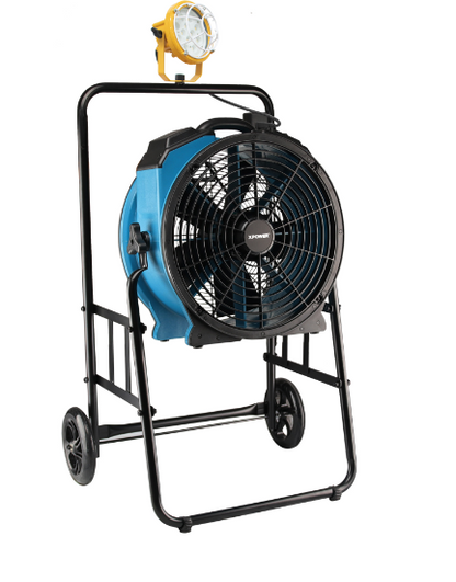 XPOWER FA-420K6 warehouse/dock cooling fan kit, L-30 LED Spotlight, and 420T mobile trolley-Cooling Fan Kit-Pet's Choice Supply