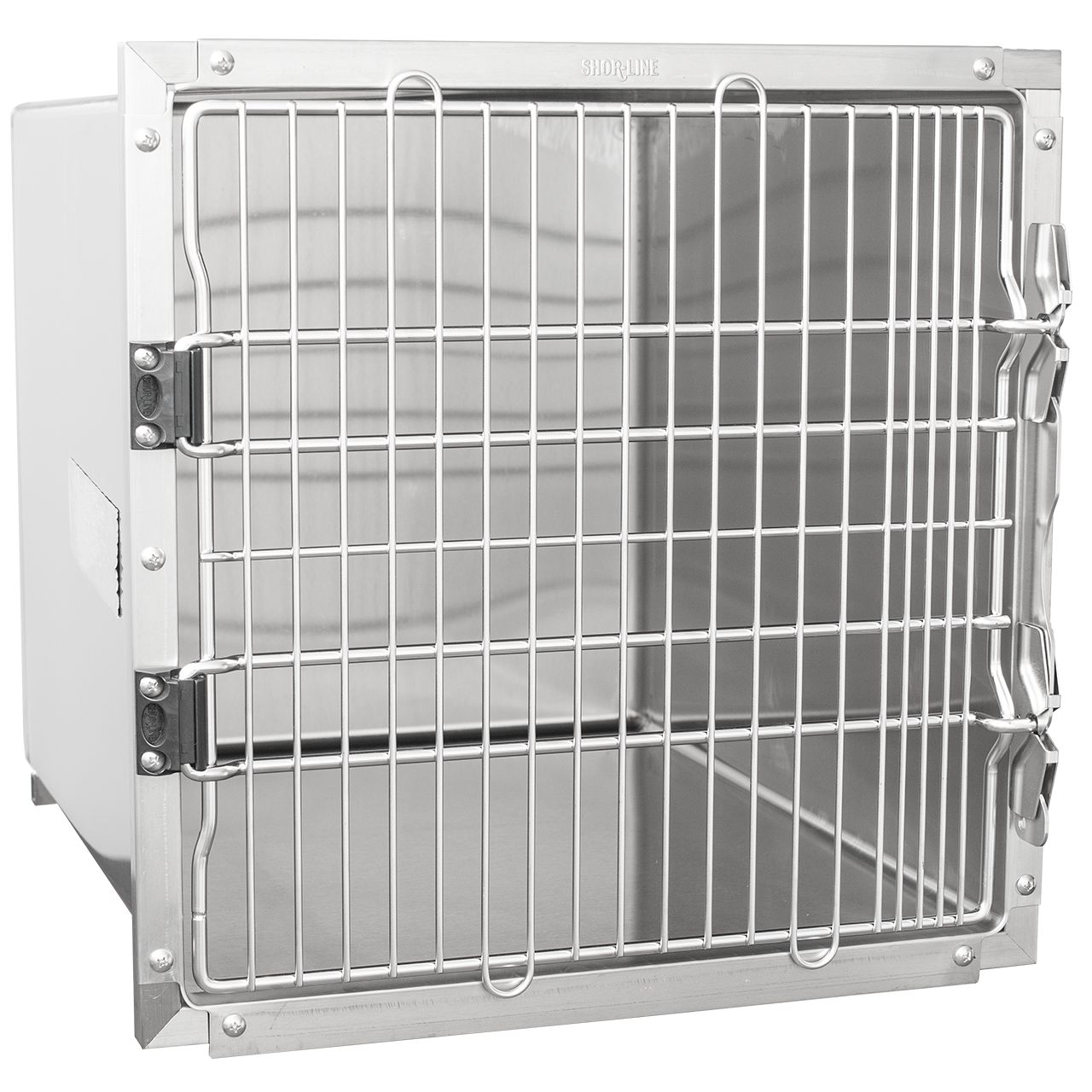 Shor-Line Stainless Steel Single Cage, 24"W X 24"H-Grooming Cage Bank-Pet's Choice Supply