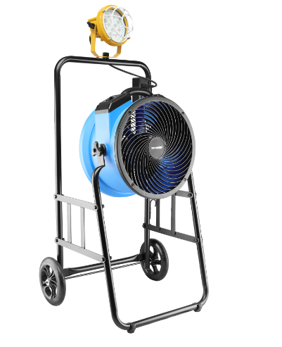 XPOWER FA-300K6 warehouse/dock cooling fan kit, L-30 LED spotlight, and 300T mobile trolley-Cooling Fan Kit-Pet's Choice Supply