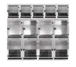 Aeolus Modular Stainless Steel Cage Bank-Cage Banks-Pet's Choice Supply