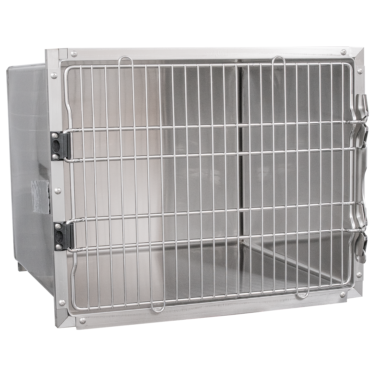 Shor-Line Stainless Steel Single Cage, 30"W X 24"H-Grooming Cage Bank-Pet's Choice Supply