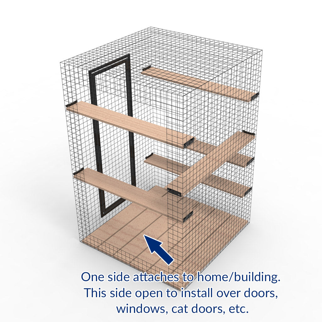 Habitat Haven Pre-Designed Catio Kits for Cats -  Lion's Den (Three Sided)