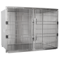 Shor-Line Stainless Steel Double Door Cage, 48"W X 36"H-Grooming Cage Bank-Pet's Choice Supply