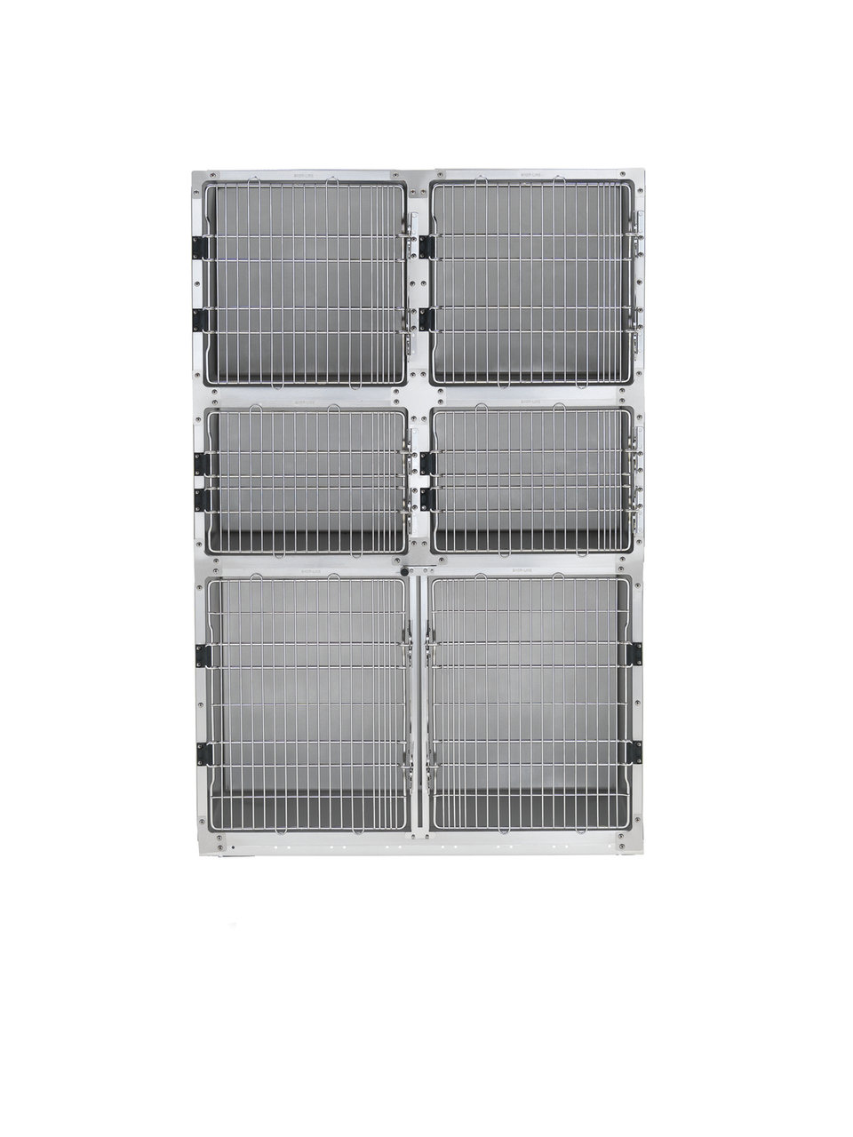 Shor-Line 4' Cage Assembly, Stainless Steel - Option C-Grooming Cage Bank-Pet's Choice Supply