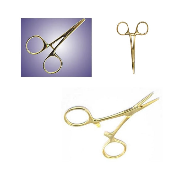 AAronco 3.5" Straight Gold Lockable Hairmostat-Pet's Choice Supply