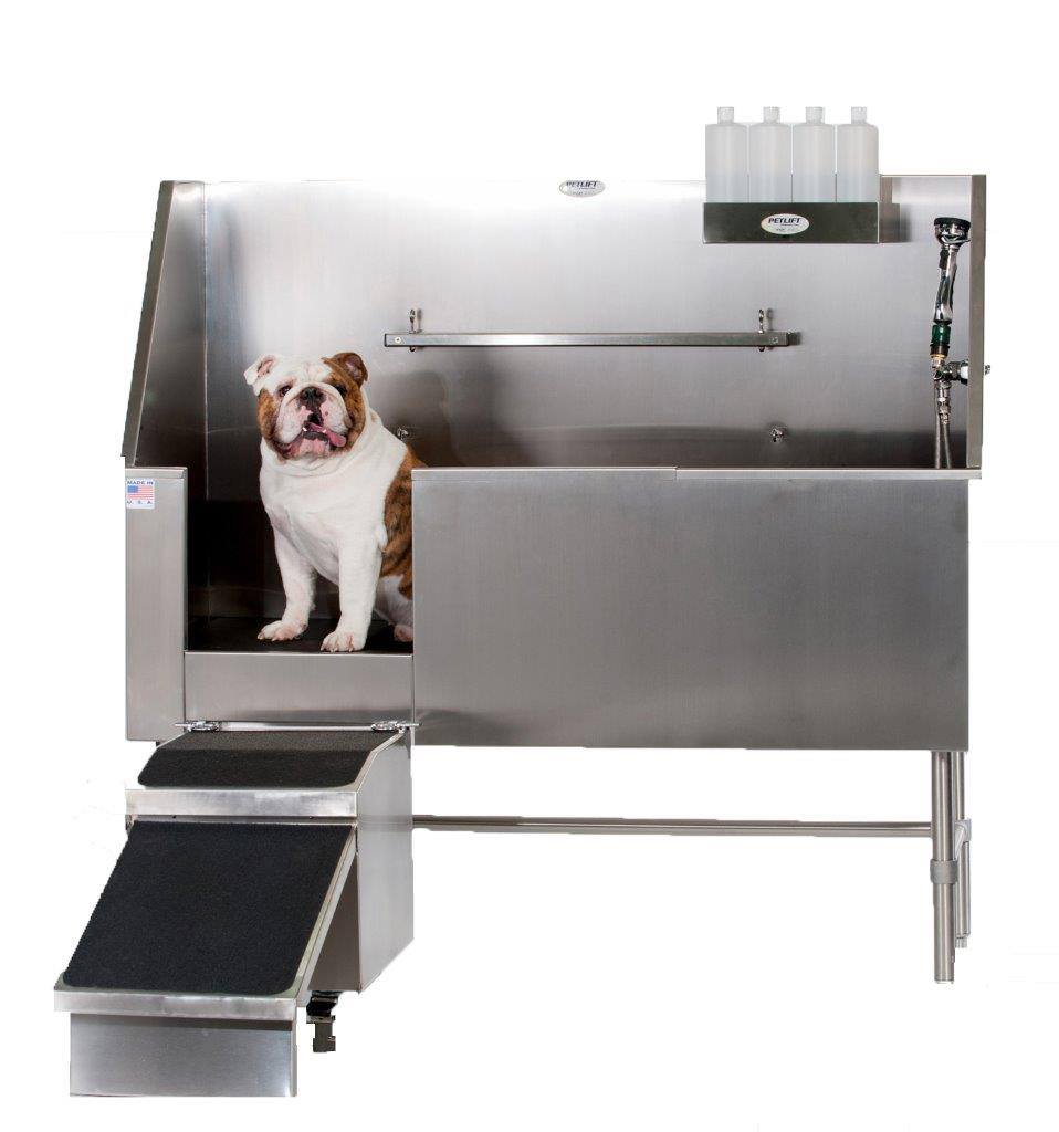 Aqua Quest Stainless Steel Walk-In Dog Grooming Bath Tub 48"-Bath Tubs-Pet's Choice Supply
