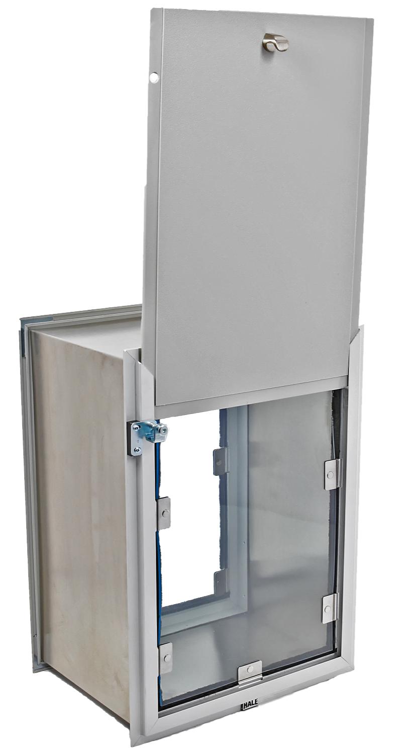 Wall mount pet door outlet