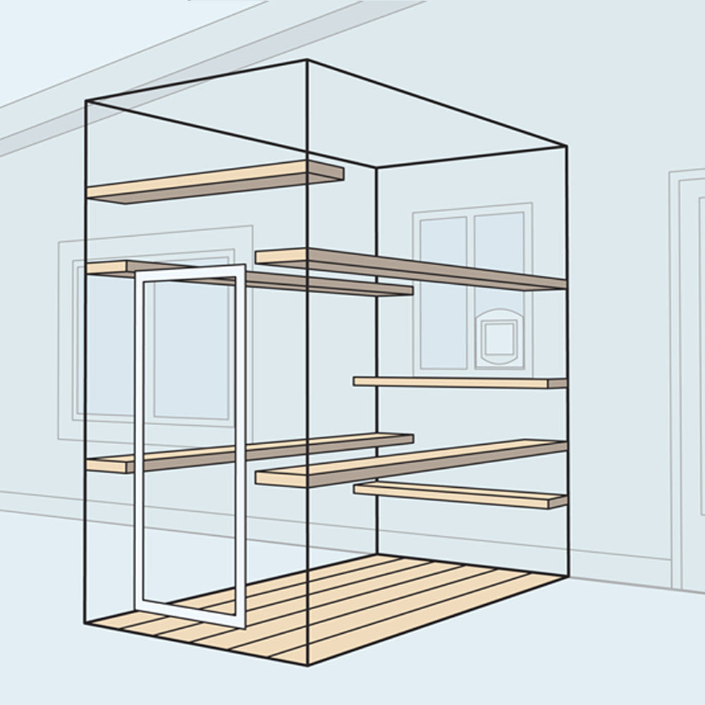 Habitat Haven Pre-Designed Catio Kits for Cats -  Lion's Den (Three Sided)