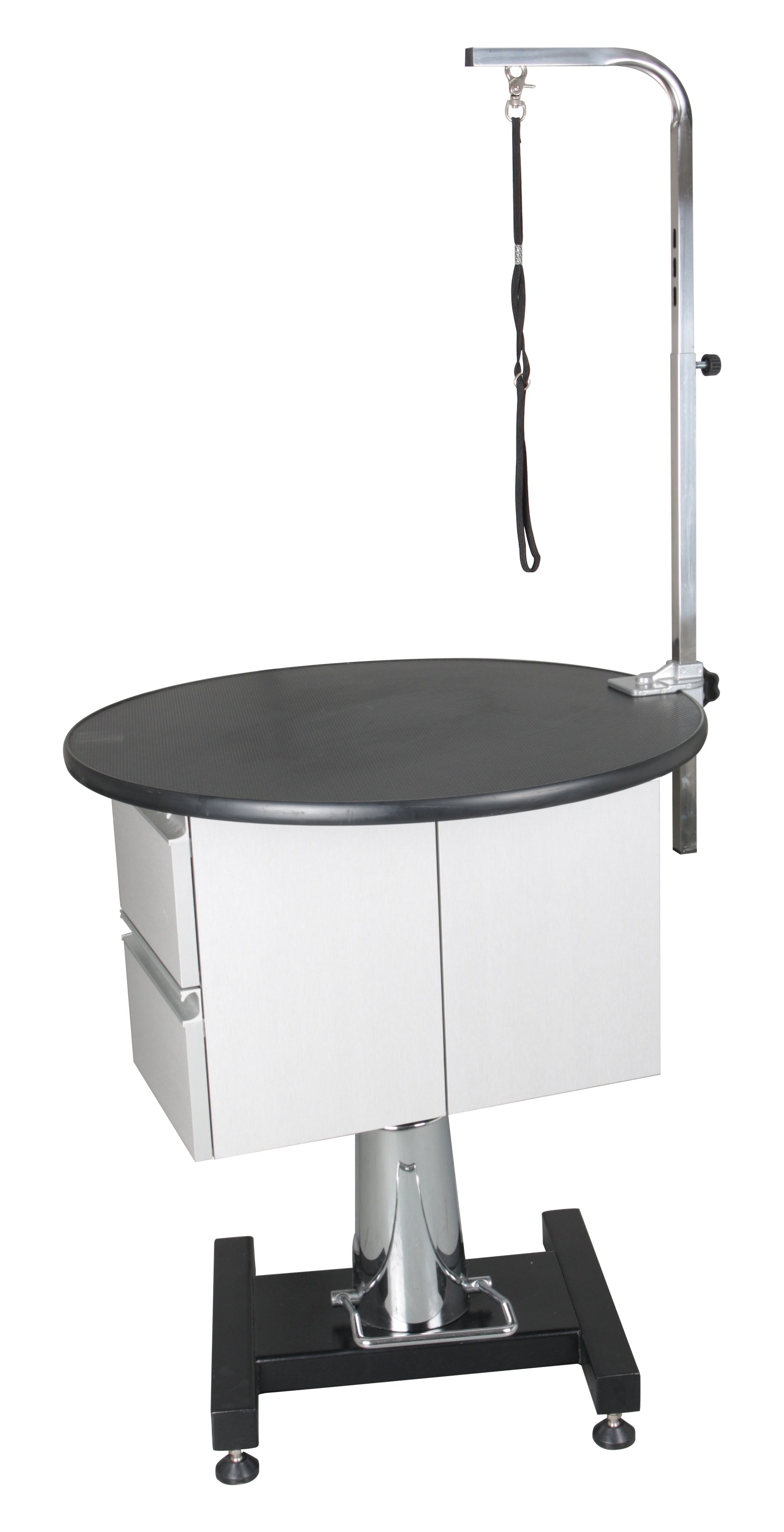 Aeolus Round Rotational Hydraulic Grooming Table with Cabinets-Grooming Tables-Pet's Choice Supply