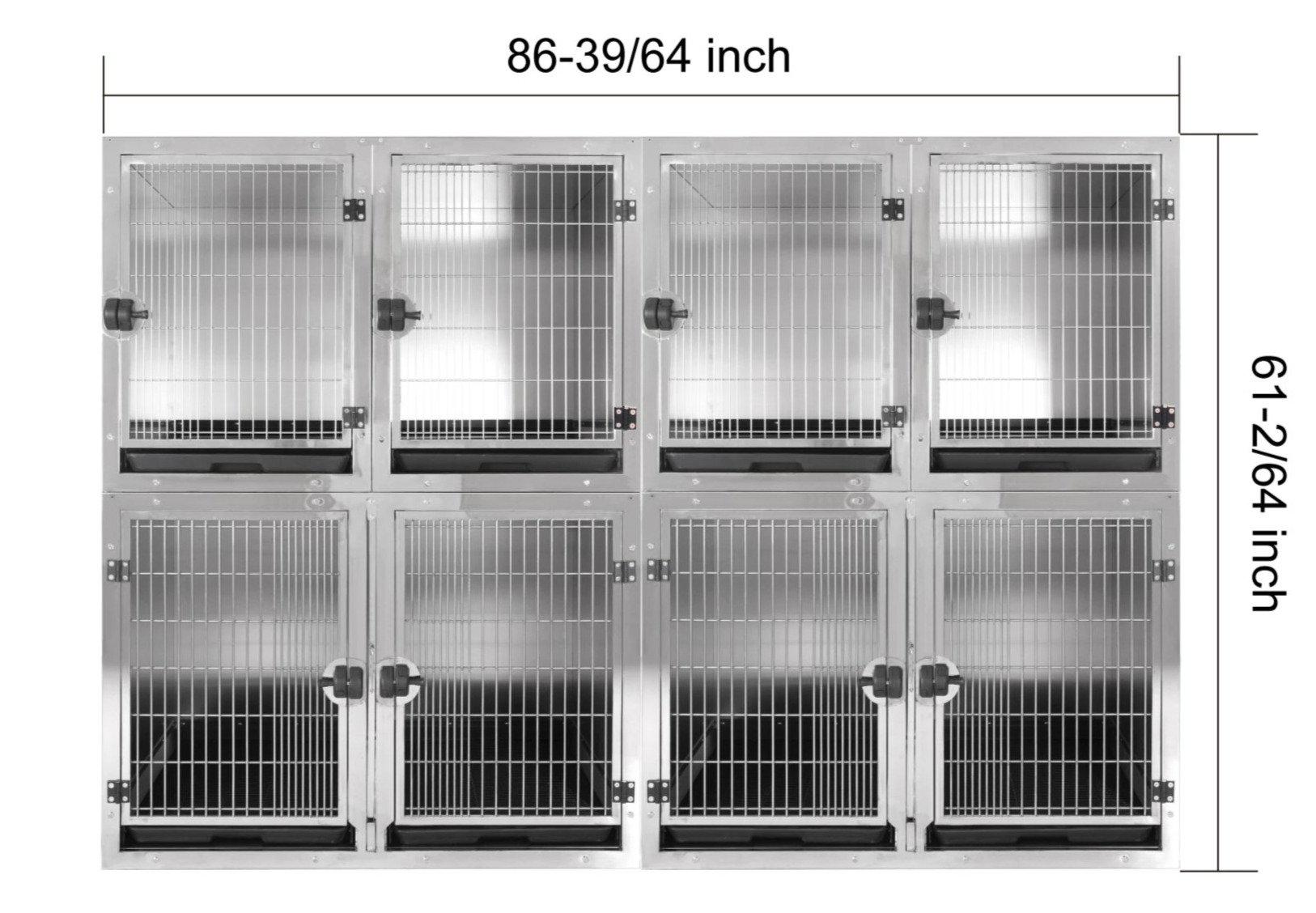 Aeolus Stainless Steel Cage Bank (KA-505-201)-Cage Banks-Pet's Choice Supply