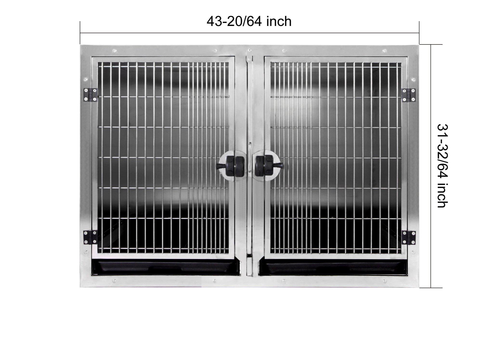 Aeolus Stainless Steel Cage Bank (KA-505-201)-Cage Banks-Pet's Choice Supply