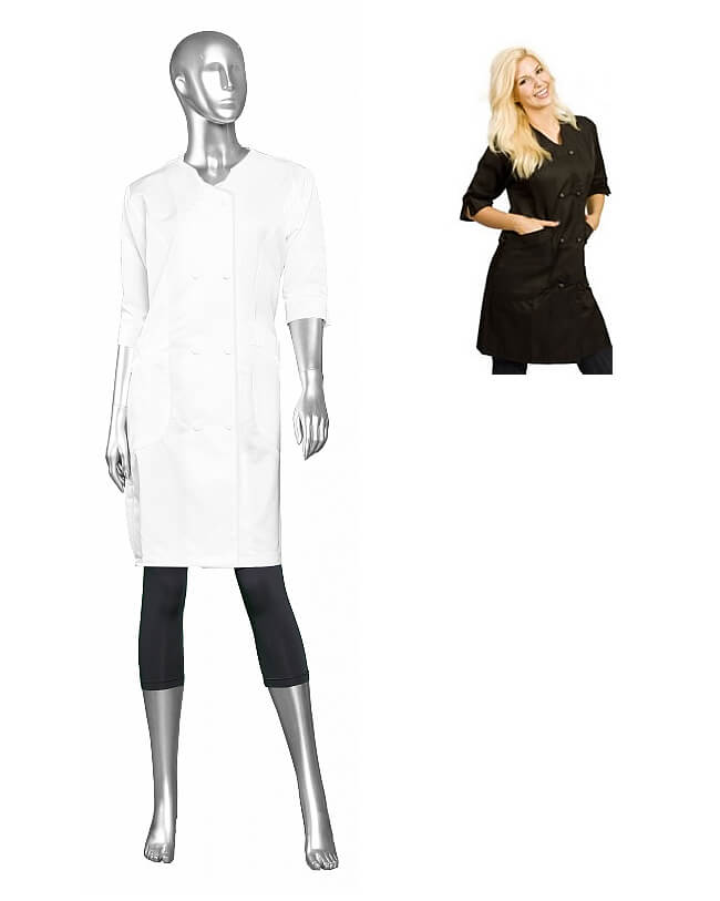 Stylist Wear Spa Coat, L/XL, White-Sale-Pet's Choice Supply