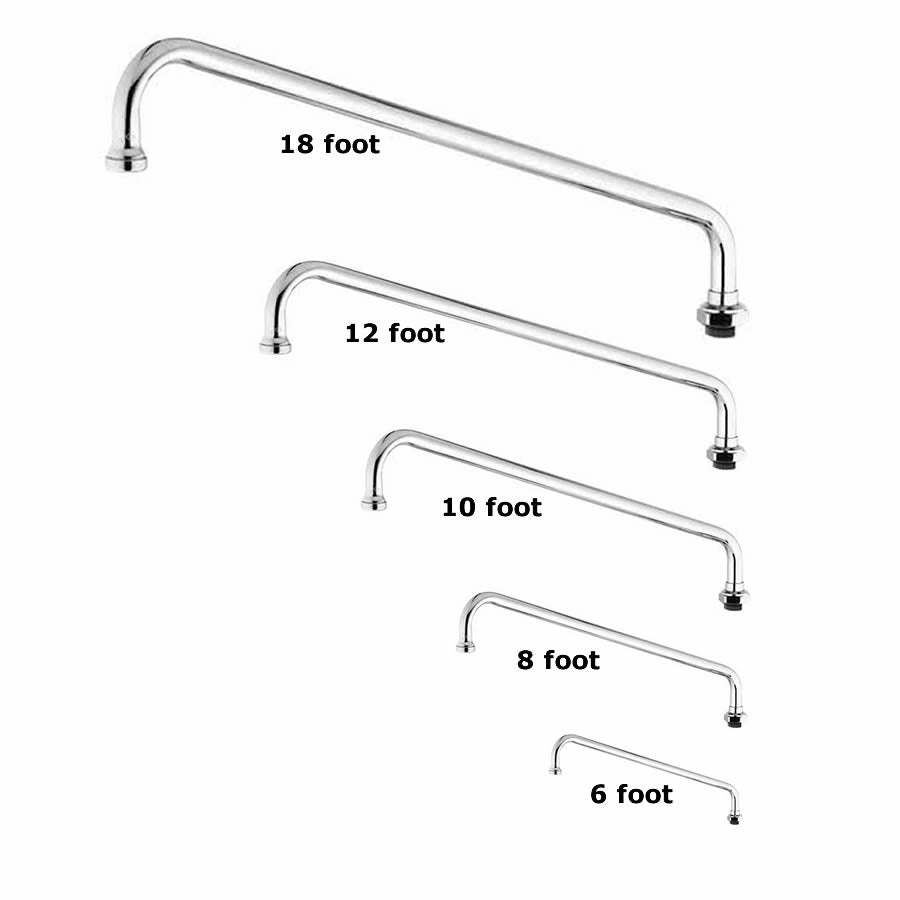 T&S 8" Wall Mount Lightweight Faucet, Coiled Hose, Swivel Arm-Pet's Choice Supply