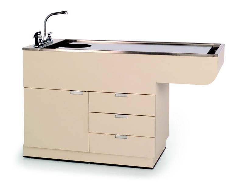 Multipurpose 60″ Bi-Level Wet Table with Cabinet and Drawers-Veterinary Tables-Pet's Choice Supply