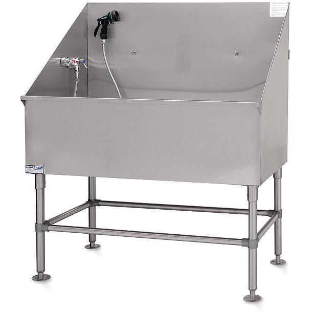 Stainless Steel Classic Dog Grooming Bath Tub 48"-Bath Tubs-Pet's Choice Supply