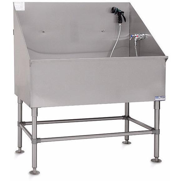 Stainless Steel Classic Dog Grooming Bath Tub 48"-Bath Tubs-Pet's Choice Supply