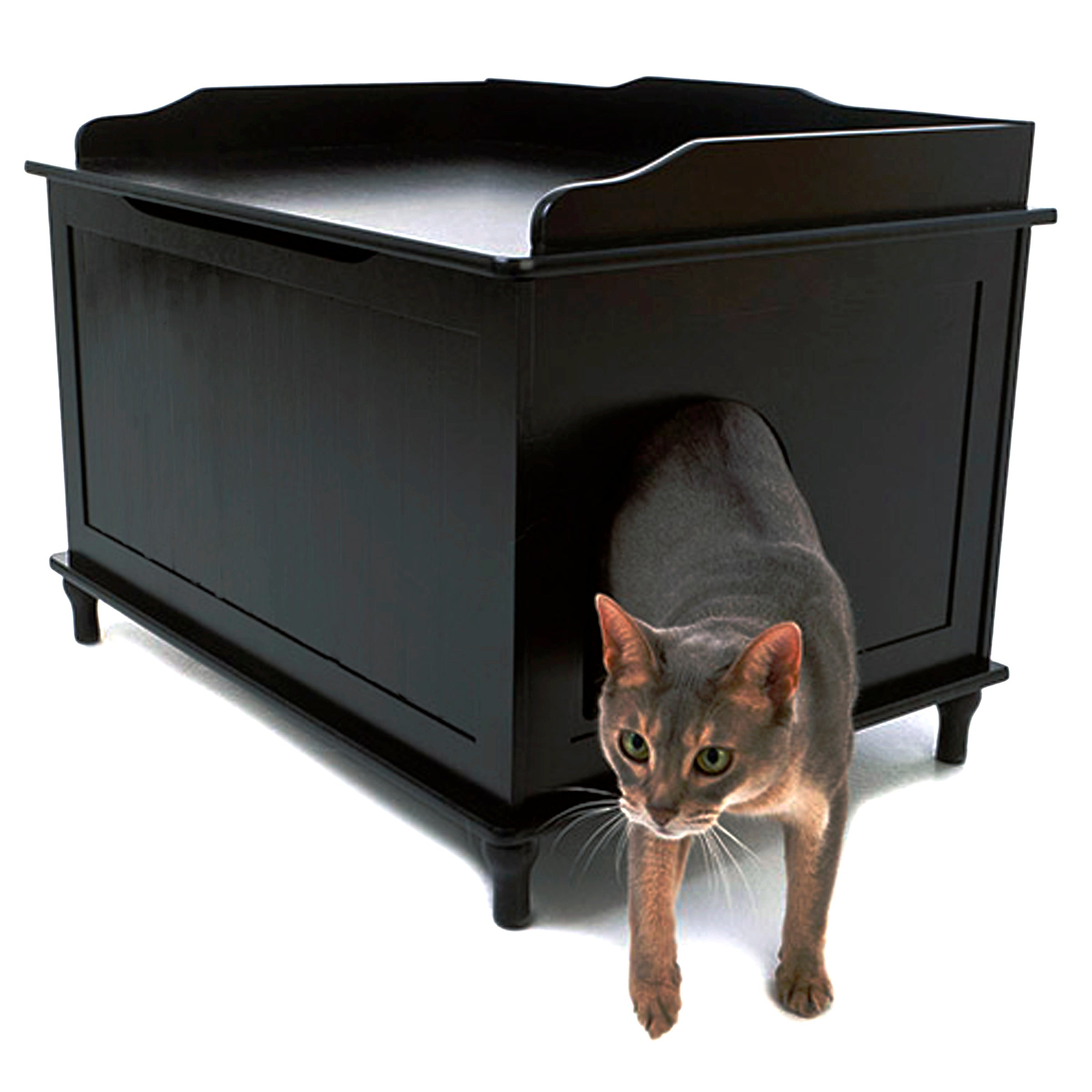 Designer Pet Products The Designer Catbox Litter Box Enclosure in Black