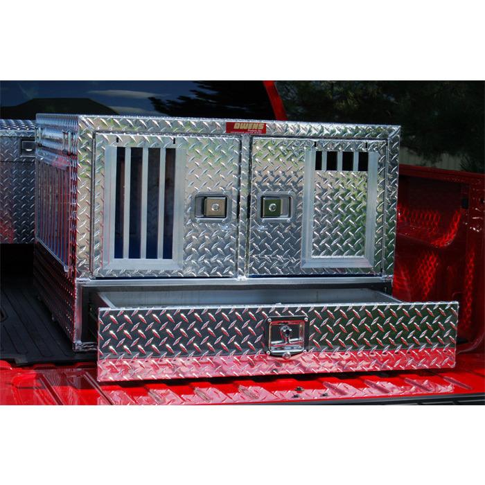 Owens Pro Aluminum Double Dog Box w/ Storage-Dog Box-Pet's Choice Supply