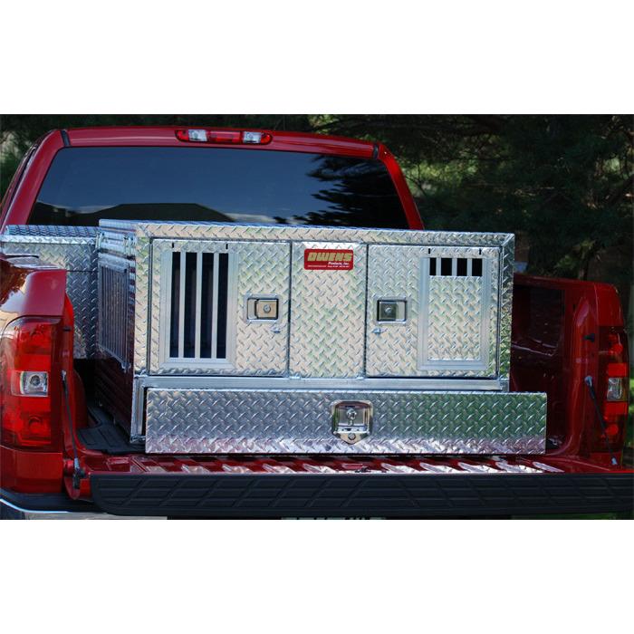 Owens Pro Aluminum Double Dog Box w/ Storage-Dog Box-Pet's Choice Supply