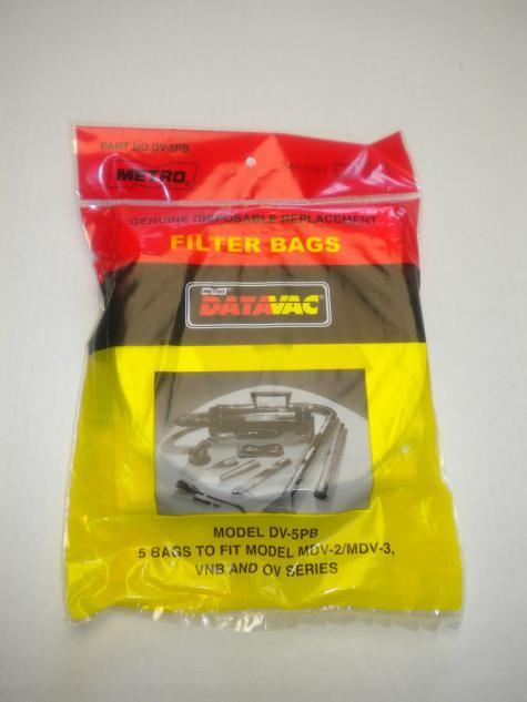 Metrovac Disposable Bags (5) Pack - MVC-222B / DV-5PBRP-Dryer Accessories-Pet's Choice Supply