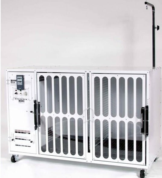 Edemco F500 Double Dog Dryer Cage with Floor Grill and Grooming Arm **Lead Time Applies-Dryers & Drying Cages-Pet's Choice Supply