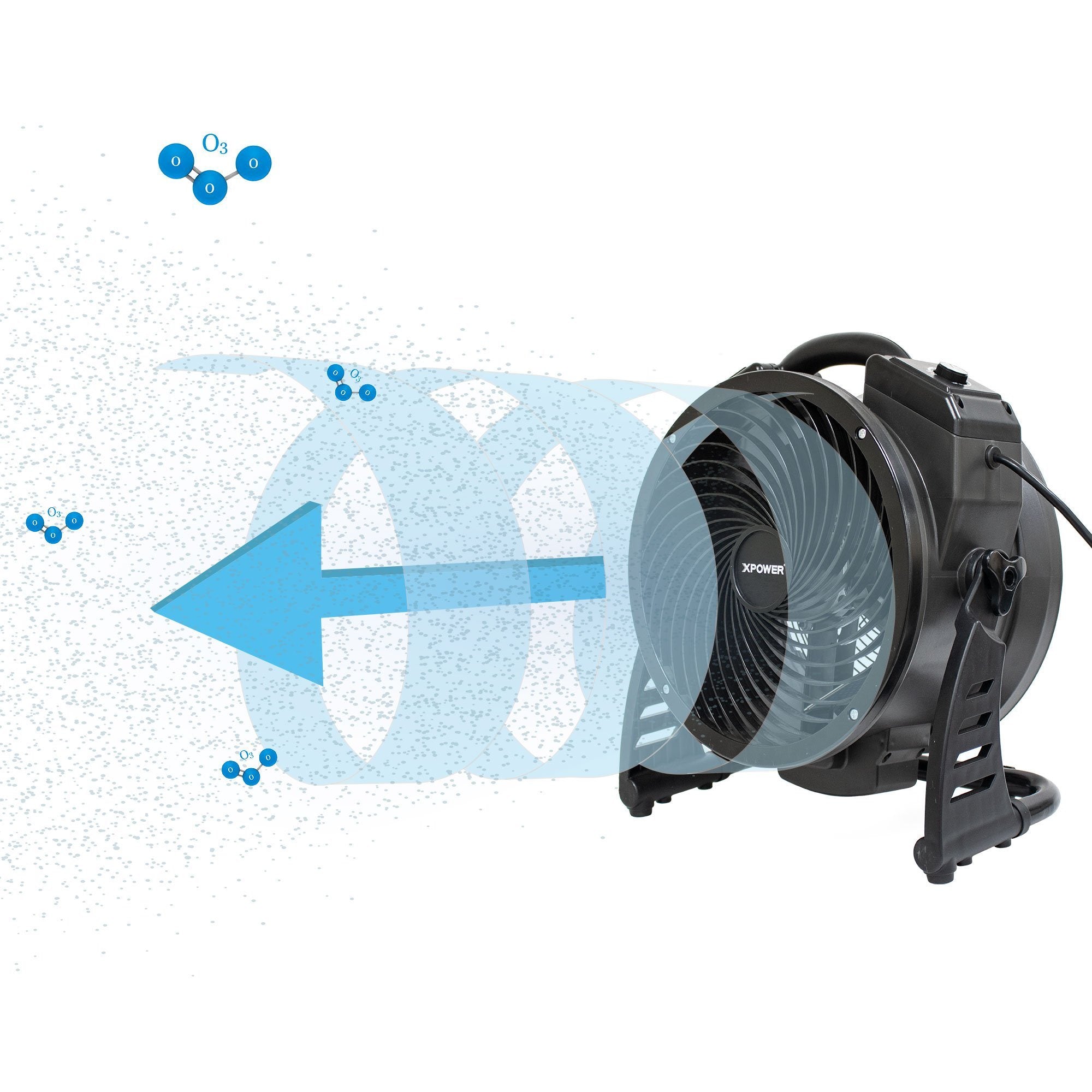 XPOWER Axial Air Mover with Ozone Generator Series