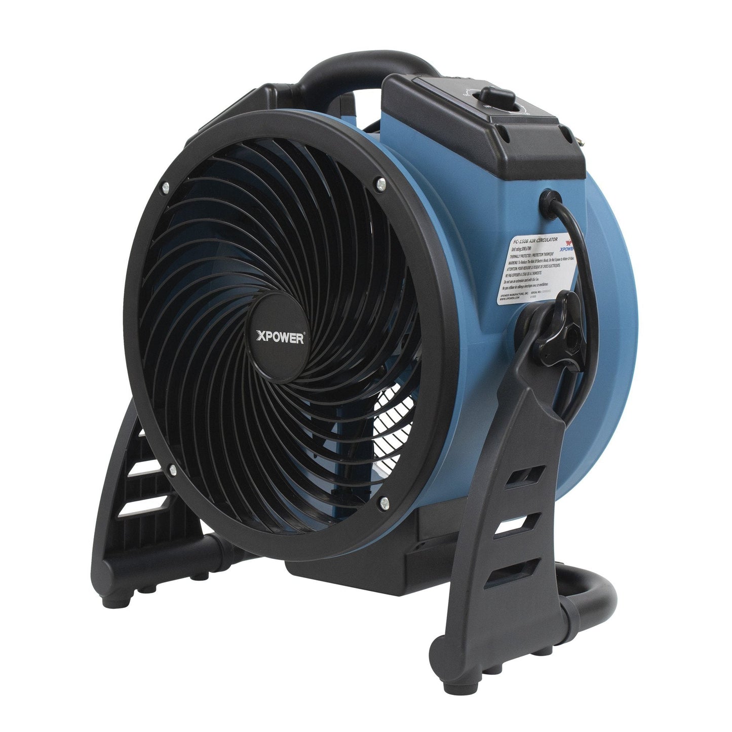 XPOWER FC-150B Brushless DC Motor Rechargeable Whole Room Air Circulator-Dryers-Pet's Choice Supply